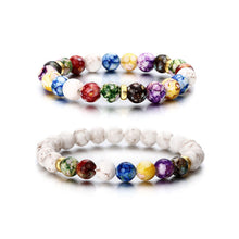Load image into Gallery viewer, Unisex 7 Chakra Reiki Healing Stone Bracelet Yoga Balance Energy Beads Volcanic Stone Lose Weight Bracelet Jewelry Bangle
