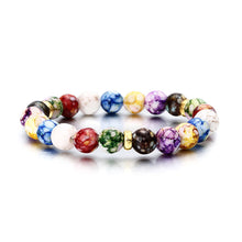 Load image into Gallery viewer, Unisex 7 Chakra Reiki Healing Stone Bracelet Yoga Balance Energy Beads Volcanic Stone Lose Weight Bracelet Jewelry Bangle
