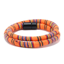 Load image into Gallery viewer, Unisex Bohemia Cloth Wrap Bracelet Magnetic Clasp Ethnic Boho Rope Fabric Bracelet
