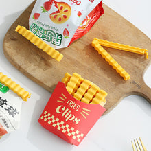 Load image into Gallery viewer, 12pcs Fries Chips Shape Sealing Clip with Fridge Magnet Holder Portable Bread Bag Fresh Storage Seal Clips Snack Bag Sealer Clamp Food Preservation Bag Clip Kitchen Storage Tool
