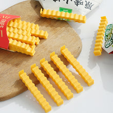Load image into Gallery viewer, 12pcs Fries Chips Shape Sealing Clip with Fridge Magnet Holder Portable Bread Bag Fresh Storage Seal Clips Snack Bag Sealer Clamp Food Preservation Bag Clip Kitchen Storage Tool
