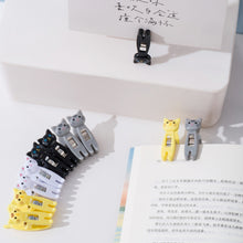 Load image into Gallery viewer, 6pcs/pack Multiple-function Cartoon Cat Clips Food Sealing Clips Snack Bag Clamps Household Decoration Clips Socks Hanging Clips
