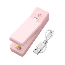 Load image into Gallery viewer, USB Charging Sealing Machine 2 In 1 Mini Heat Sealer Portable Handheld Sealing Machine Food Snack Plastic Storage Bag Rechargeable Sealer Packing Bag
