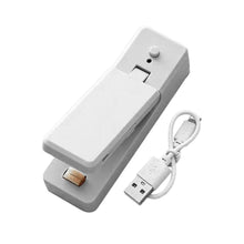 Load image into Gallery viewer, USB Charging Sealing Machine 2 In 1 Mini Heat Sealer Portable Handheld Sealing Machine Food Snack Plastic Storage Bag Rechargeable Sealer Packing Bag
