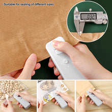 Load image into Gallery viewer, USB Charging 2 In 1 Mini Heat Sealer Portable Handheld Sealing Machine Food Snack Plastic Storage Bag Rechargeable Sealer Packing Bag
