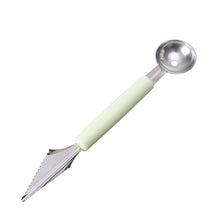 Load image into Gallery viewer, Double-Head Stainless Steel Fruit Platter Ball Digger Sawtooth Carving Knife Watermelon Ball Scoop Spoon Kitchen Fruit Carving Tool
