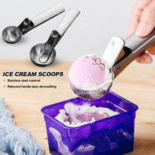 Load image into Gallery viewer, Stainless Steel Ice Cream Scoops Stacks Ice Cream Digger Non-Stick Fruit Ice Ball Maker Watermelon Ice Cream Spoon Tool
