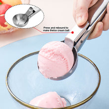 Load image into Gallery viewer, Stainless Steel Ice Cream Scoops Stacks Ice Cream Digger Non-Stick Fruit Ice Ball Maker Watermelon Ice Cream Spoon Tool
