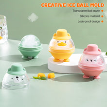 Load image into Gallery viewer, Creative Ice Ball Mold Whiskey Spherical Ice Cube Cute Bear Ice Mold Food Grade Silicone ice Cube Ball Maker Mould Bar Tools
