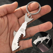 Load image into Gallery viewer, Metal Shark Bottle Opener Keychain Beer Opener Soda Drink Starter Portable Mini Bottle Opener Birthday Father's Day Gifts
