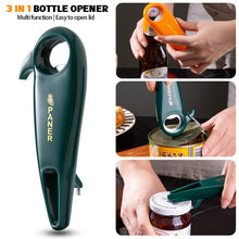 Load image into Gallery viewer, 3 in 1 Bottle Opener Beer Can Starter Bottle Opener Multi-Function Caning Jar Opener for Kitchen Accessories
