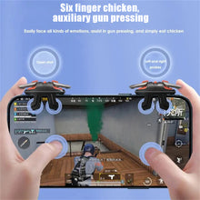 Load image into Gallery viewer, Mini Mobile Gaming Trigger For PUBG Phone Game Controller Gamepad Joystick Aim Shooting L1R1 Pulse Key Button For IPhone Android
