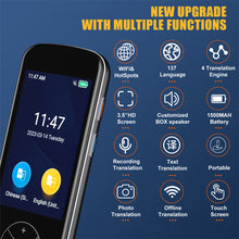 Load image into Gallery viewer, 3.5-Inch Smart Voice Translator V600 With Offline Camera And 137 Languages Translation Translator
