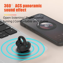 Load image into Gallery viewer, Ms8 Bluetooth Headset Single Ear Clip Ear Type Non-In-Ear Hanging Ear Black Technology Concept Bone Conduction Outward Earphone
