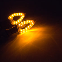 Load image into Gallery viewer, 2Pcs Universal Motorcycle Heart Shape 12LED Turn Signals Short Turn Signal Lights Indicator Blinkers Flashers Amber Color
