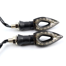 Load image into Gallery viewer, 2Pcs Universal Motorcycle Heart Shape 12LED Turn Signals Short Turn Signal Lights Indicator Blinkers Flashers Amber Color
