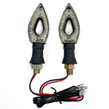 Load image into Gallery viewer, 2Pcs Universal Motorcycle Heart Shape 12LED Turn Signals Short Turn Signal Lights Indicator Blinkers Flashers Amber Color
