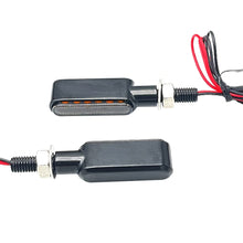 Load image into Gallery viewer, 6Leds Motorcycle Indicators Mini LED Turn Signal Light Flasher Amber Signal Lamp Blinker Black/Chrome Flashers Amber Color
