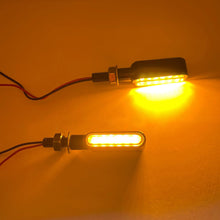 Load image into Gallery viewer, 6Leds Motorcycle Indicators Mini LED Turn Signal Light Flasher Amber Signal Lamp Blinker Black/Chrome Flashers Amber Color
