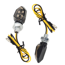 Load image into Gallery viewer, 2Pcs Universal Mini Motorcycle Smoke Lens Turn Signal Light 5LED 12V Amber Blinker Indicator Lamp Two Wire for Kawasake
