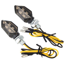 Load image into Gallery viewer, 2Pcs Universal Mini Motorcycle Smoke Lens Turn Signal Light 5LED 12V Amber Blinker Indicator Lamp Two Wire for Kawasake

