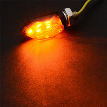 Load image into Gallery viewer, 2Pcs Universal Mini Motorcycle Smoke Lens Turn Signal Light 5LED 12V Amber Blinker Indicator Lamp Two Wire for Kawasake
