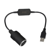 Load image into Gallery viewer, USB 5V To 12V Car Cigarette Lighter Socket Converter Adapter Wired Controller Plug Connector Adapter Auto Interior Accessories
