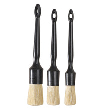 Load image into Gallery viewer, 3Pcs/Set Boar Hair Car Detail Brush Car Wheel Brush Auto Cleaning Detail Tools Car Interior Dashboard Cleaning Brush Bristle Brushes
