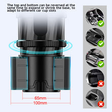 Load image into Gallery viewer, Multifunctional 2-in-1 Carbon Fiber Adjustable Car Water Cup Holder With Compass Expander Adapter Base Tray Car Drink Cup Bottle Holder Car Organizer
