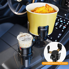 Load image into Gallery viewer, Multifunctional 2-in-1 Carbon Fiber Adjustable Car Water Cup Holder With Compass Expander Adapter Base Tray Car Drink Cup Bottle Holder Car Organizer
