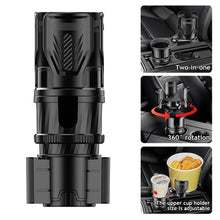 Load image into Gallery viewer, Multifunctional 2-in-1 Carbon Fiber Adjustable Car Water Cup Holder With Compass Expander Adapter Base Tray Car Drink Cup Bottle Holder Car Organizer
