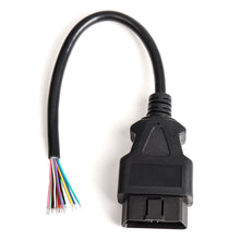 Load image into Gallery viewer, 30cm OBD2 16Pin Male Plug Connector Female Extension Opening Cable Auto Scanner Cables OBDII 16Pin OBD 2 Adaptor Male Cable
