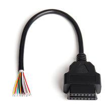 Load image into Gallery viewer, 30cm OBD2 16Pin Male Plug Connector Female Extension Opening Cable Auto Scanner Cables OBDII 16Pin OBD 2 Adaptor Male Cable
