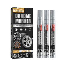 Load image into Gallery viewer, 3Pcs/Set DIY Car Chrome Marker Pen Permanent Paint Marker For Bike Motor Tires Tyre Marker Paint Pen Rubber Tyre Marker Metallic Markers
