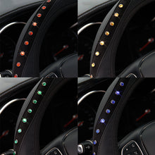 Load image into Gallery viewer, Car Rhinestones Steering Wheel Cover With Crystal Diamond Car Interior Accessories Car-styling 37-38cm
