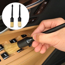 Load image into Gallery viewer, 2Pcs Car Detail Brush Boar Hair Bristle Brushes Dashboard for Car Exterior Interior Cleaning Auto Tools
