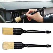 Load image into Gallery viewer, 2Pcs Car Detail Brush Boar Hair Bristle Brushes Dashboard for Car Exterior Interior Cleaning Auto Tools

