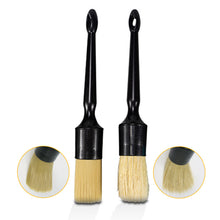 Load image into Gallery viewer, 2Pcs Car Detail Brush Boar Hair Bristle Brushes Dashboard for Car Exterior Interior Cleaning Auto Tools
