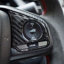 Load image into Gallery viewer, 2Pcs Car Carbon Fiber Styling Steering Wheel Real Panel Cover Trim For Honda Civic 10th Gen 2016 - 2019
