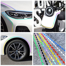 Load image into Gallery viewer, 5Pcs Car Motorcycles Line Reflective Stickers DIY Auto Wheel Decorative Reflective Strip Warning Tapes for Night Safty Decals Accessories
