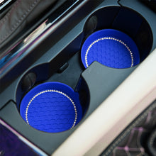 Load image into Gallery viewer, Car Diamond Bling Coaster Water Cup Bottle Holder Anti-slip Pad Mat Silica Gel Waterproof Auto Interior Decoration
