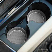 Load image into Gallery viewer, Car Diamond Bling Coaster Water Cup Bottle Holder Anti-slip Pad Mat Silica Gel Waterproof Auto Interior Decoration
