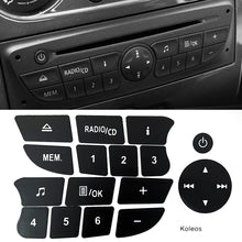 Load image into Gallery viewer, Car Audio Button Button Repair Stickers Decal Stickers Accessories 16Keys for Twingo Renault Clio and Megane 2009-2011
