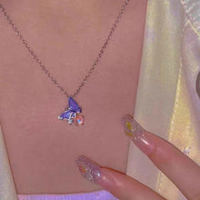 Load image into Gallery viewer, Bubble Butterfly Necklace with Diamonds for Women Fashion Butterfly Collar Chain Female Choker Jewelry Accessories
