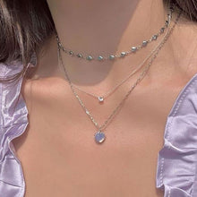 Load image into Gallery viewer, Multi Layered Layered Necklace Fashionable Collarbone Chain Creative and Minimalist Heart Love Pendant Collarbone Chain
