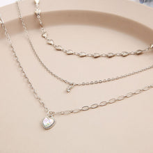 Load image into Gallery viewer, Multi Layered Layered Necklace Fashionable Collarbone Chain Creative and Minimalist Heart Love Pendant Collarbone Chain
