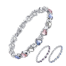 Load image into Gallery viewer, Heart Shaped Gaussian Full Magnet Bracelet with Adjustable Diamond Magnetic Bracelet Women Bracelet Jewelry Accessories

