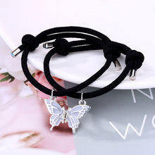 Load image into Gallery viewer, Butterfly Bracelet Female Creative Fashion Magnet Stone Friend Couple Bracelet Women Men Braiding Rope Bracelet Jewelry
