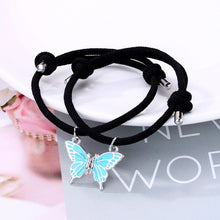 Load image into Gallery viewer, Butterfly Bracelet Female Creative Fashion Magnet Stone Friend Couple Bracelet Women Men Braiding Rope Bracelet Jewelry
