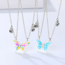 Load image into Gallery viewer, Butterfly Necklace Female Creative Fashion Magnet Stone Friend Couple Necklace Women Men Choker Jewelry

